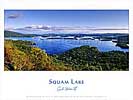 Squam Lake poster photographed from Rattlesnake Cliffs. Lakes region poster by outdoor nature photographer Carl Heilman II