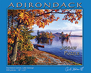 Hornbeck Canoe Adirondack puzzle, Lake George jigsaw puzzle, photo jigsaw puzzle, high peaks puzzle, adirondack gifts, carl heilman puzzle