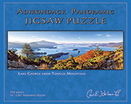 Tongue Mountain puzzle, Lake George Jigsaw Puzzle, Panoramic Puzzle, Carl Heilman, Adirondack Gifts